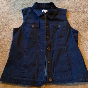 denim & co vest